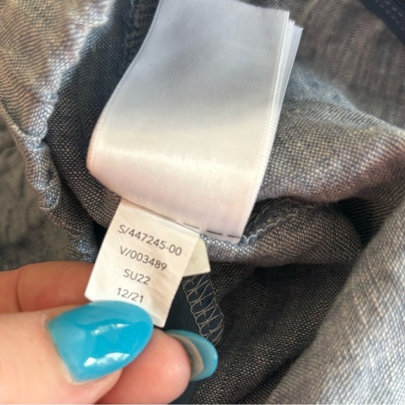 NWT Athleta Cabo Linen 4" Short Chambray Blue size 16 - Picture 3 of 7